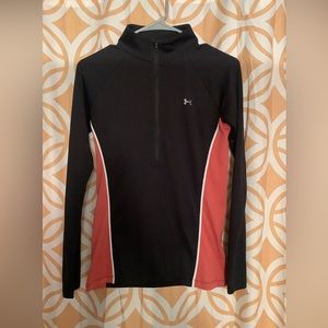 Selling this underarmour half zip. It’s black with pink on the sides. Size small